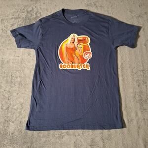 Baywatch Boobwatch T-Shirt Short Sleeve Blue Size Medium Cotton